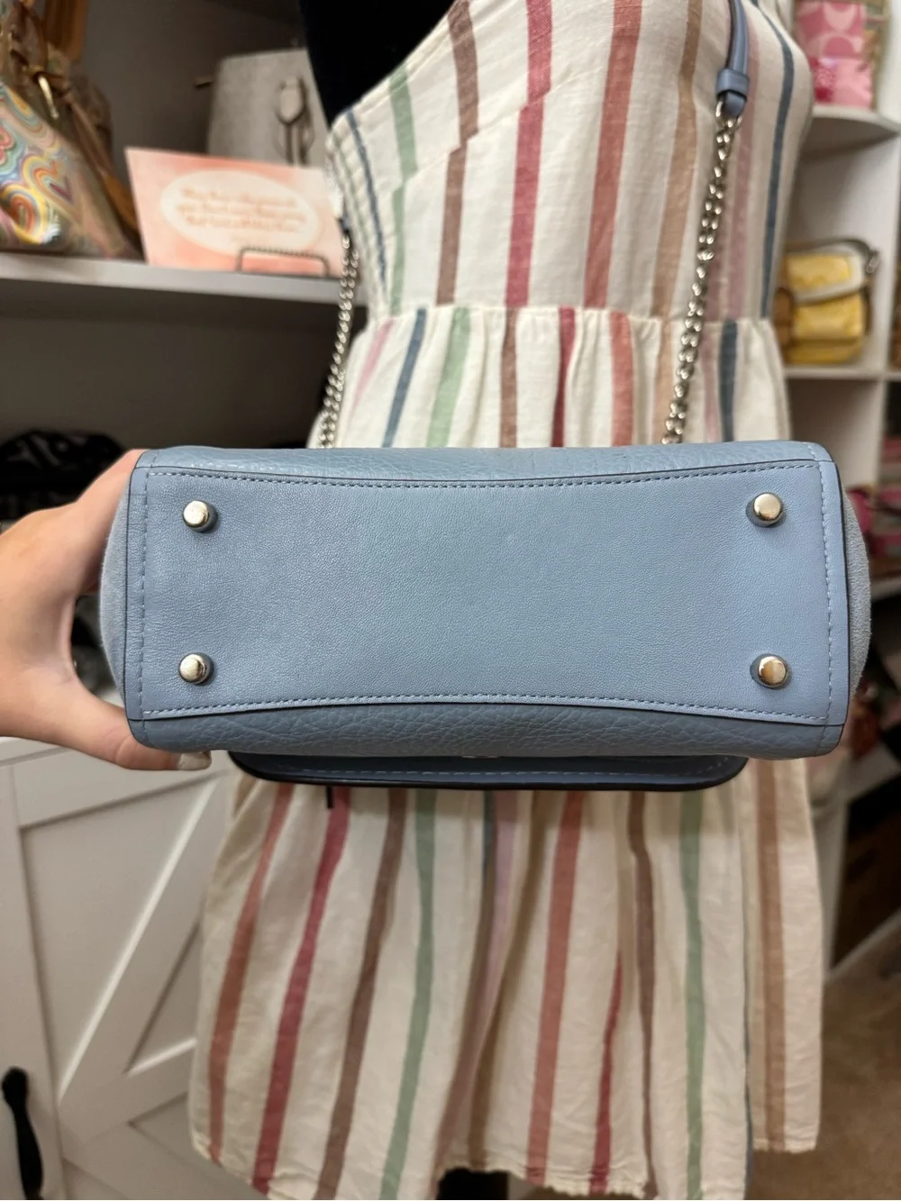 Coach Faye Blue Crossbody Bag